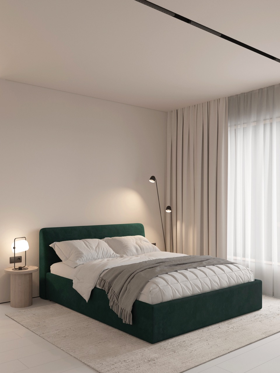 Кровать Симпл 120х200 велюр velutto soft 667